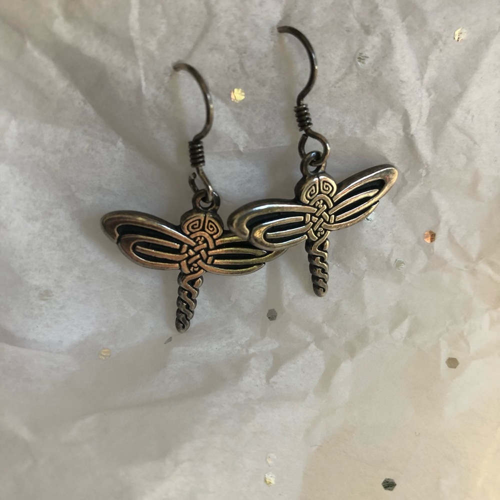 ✨Dragonfly earrings, Sterling Silver